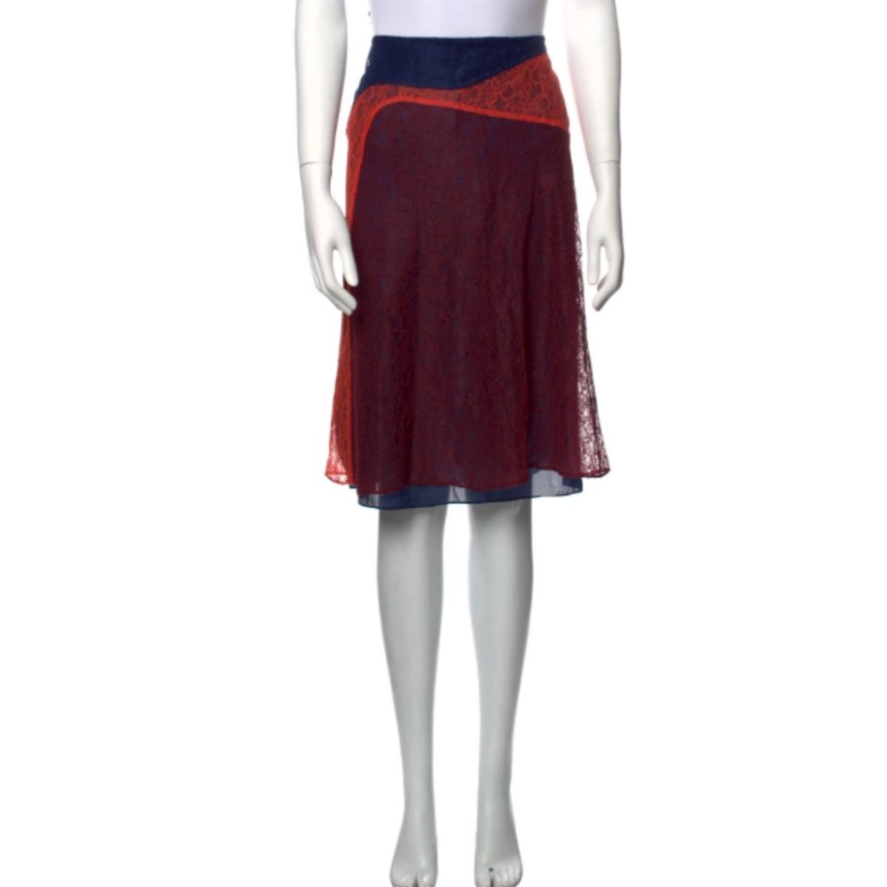 Tory Burch Layered Lace Midi Skirt